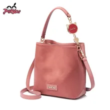 Женские Сумки из искусственной кожи JUST STAR, женская модная сумка-тоут розового цвета, женская сумка-мешок через плечо