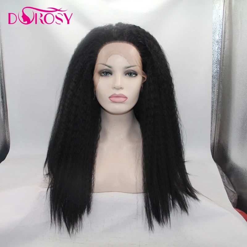 synthetic jerry curl lace front wig
