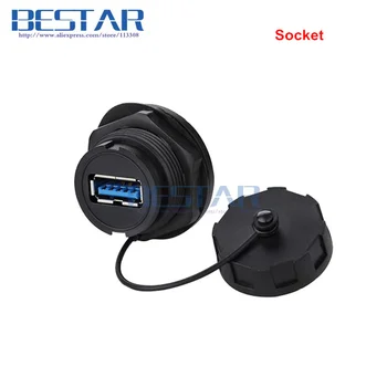 

USB 3.0 Water Proof Connector IP67 IP 67 Waterproof USB3.0 Socket Cable 1m 3ft Male to Female Extension cord cables