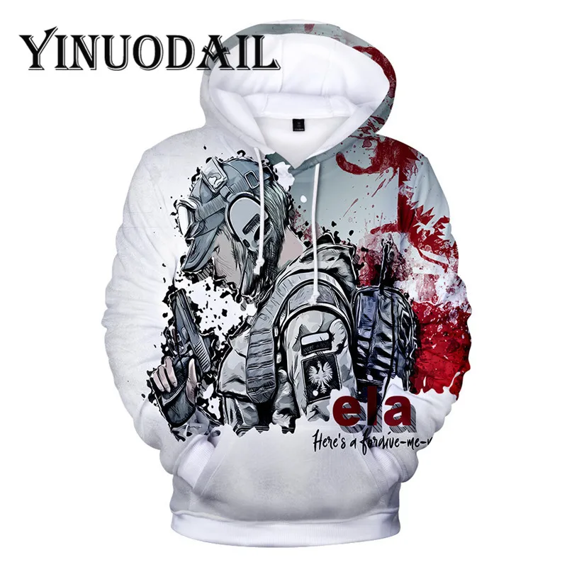 Fans Wear Rainbow Six ela 3D Hoodies for Women & Men Clothes 2018 Sweat Homme Long Sleeve Game Cosplay