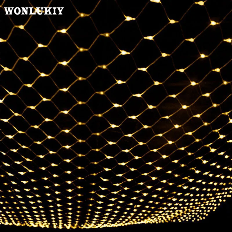 Led Net Lights Warm White/Blue/RGB Indoor Decoration Fish Net Light