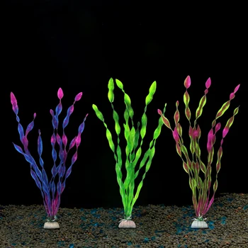

NICEYARD 10pcs/set Aquarium Landscape 30cm Aquarium Decor Grass Artificial Aquatic Plastic Plant