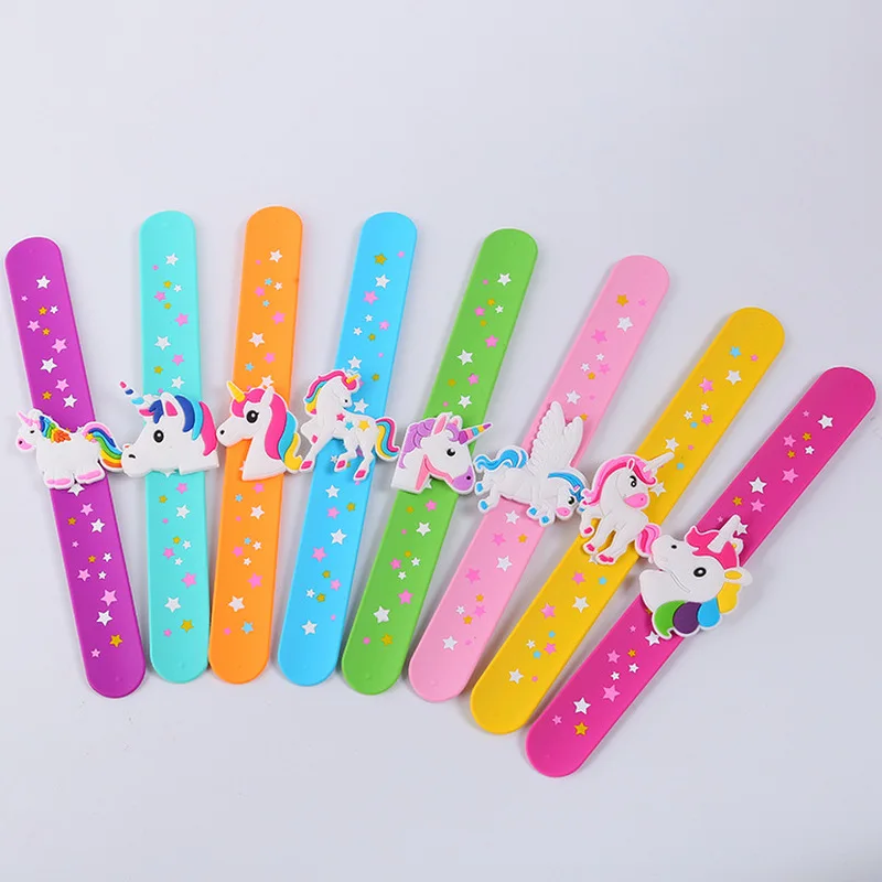 

1PC Cute Unicorn Party Rubber Bangle Bracelet Unicorn Loop Birthday Party Decorations Kids Gifts Baby Shower Event Party Favors