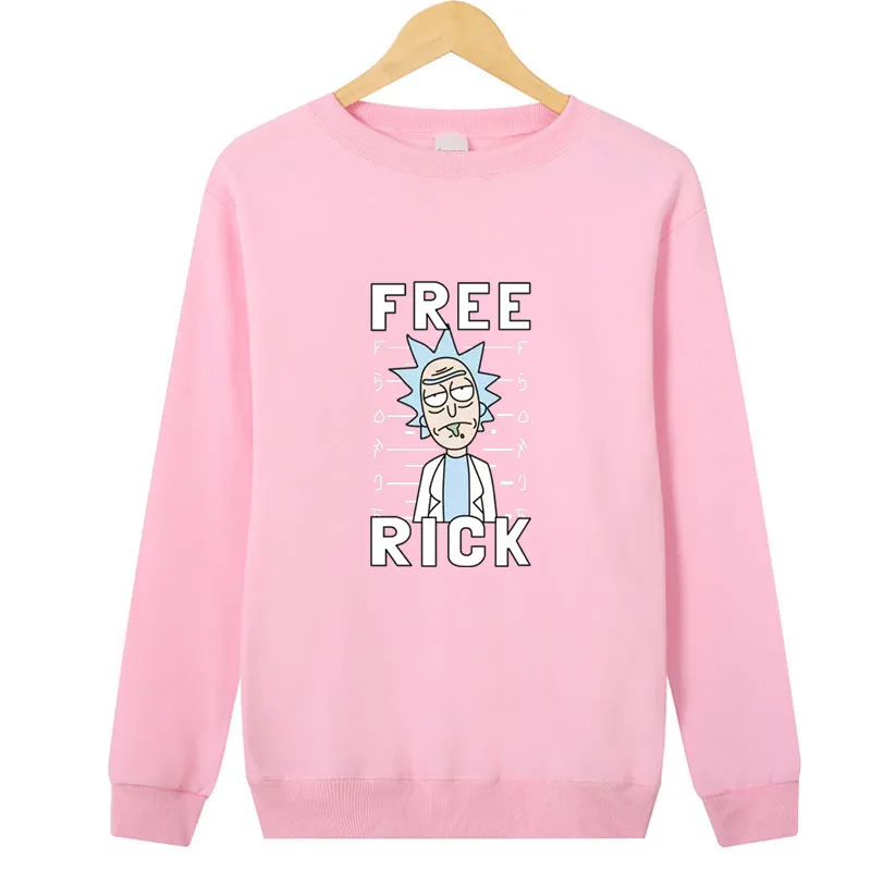 FOR HIM MAGAZINE hoodie Rick cartoon printed jersey with flat collar. Beautiful Hoodie