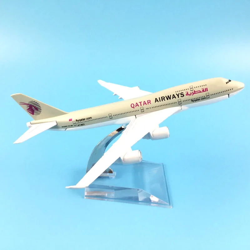 Модель самолета 16 см Катар AIRWAYS Boeing747 самолет модели металлических сплавов литья