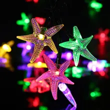 Dcoo Морская звезда Солнечная гирлянда 20 футов 30 Led Фея Хэллоуин