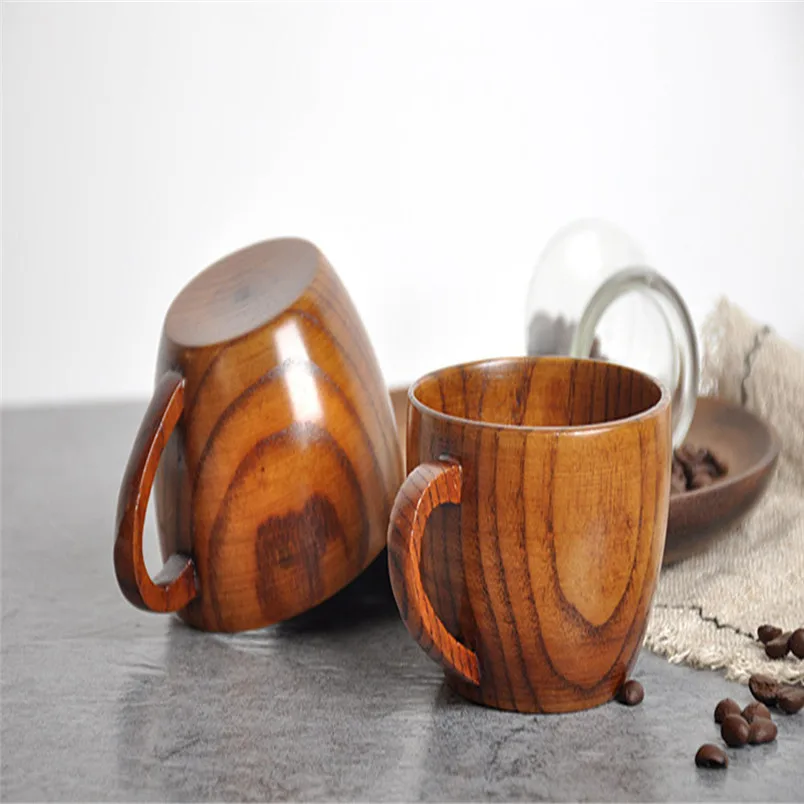 New 150ml Wooden Cup Tea Mugs Handmade Natural Wood Coffee Tea Beer Juice Milk Mug Drinking Cup gift #3N12 (3)