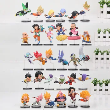 

5sets anime Dragon ball Z figure DBZ The Historical Characters Trunks son Goku Gohan super saiyan Juguetes Brinquedos Dolls