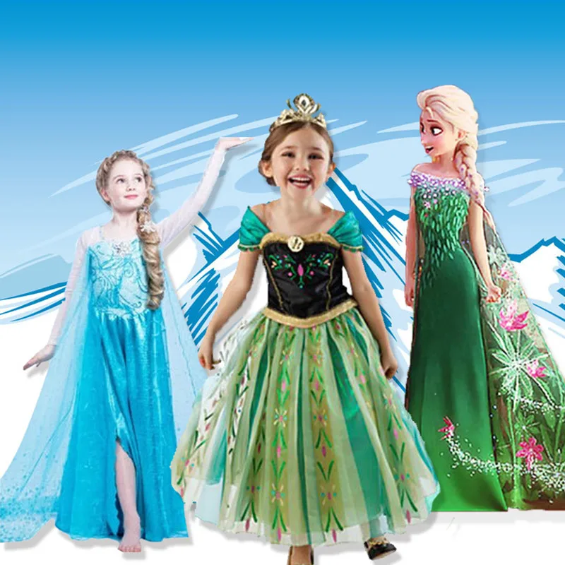 Для девочек Карнавальный Костюм «Золушка» Детское снег белый костюм Cosplay платье принцессы для маленьких девочек Детский костюм Рапунцель и Авроры Belle платья