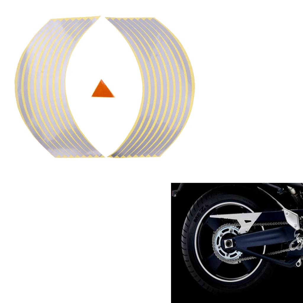 Reflective Rim Tape Wheel Stripe Decal Trim for Motorcycle Wheels 17
