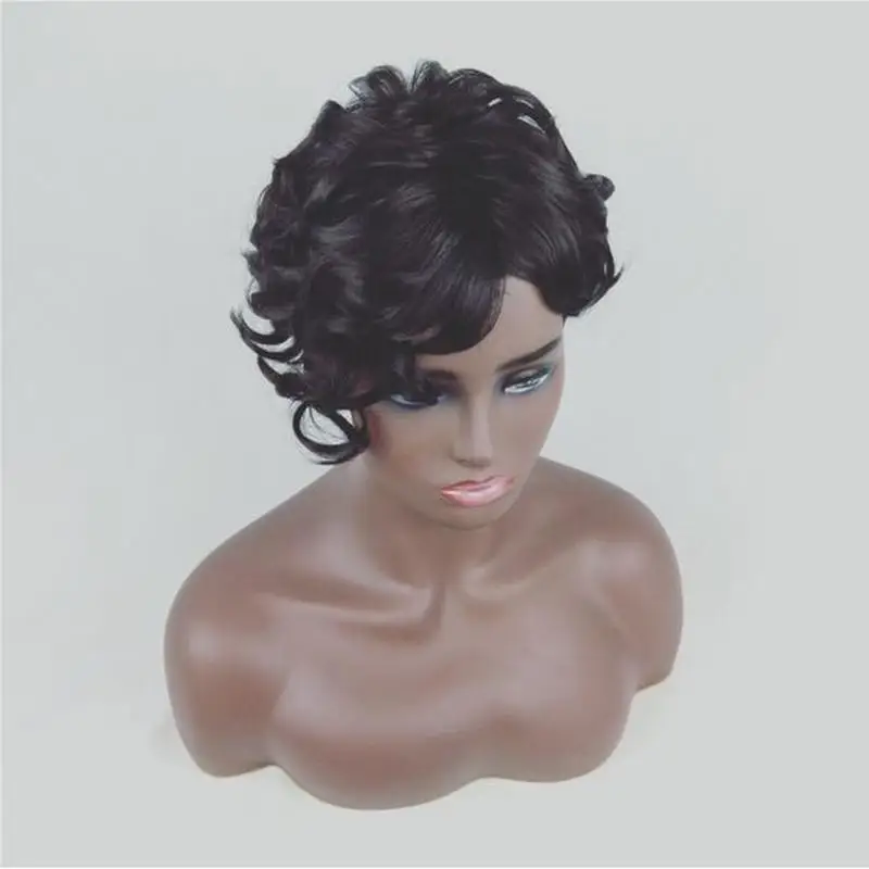 Handsome African Curly Hair Women Front Curly Short Hair Wigs Hairnet Hairstyle Synthetic Black Women Men Styling Tool Handsome African Curly Hair Women Front Curly Short Hair Wigs Hairnet Hairstyle Synthetic Black Women Men Styling Tool