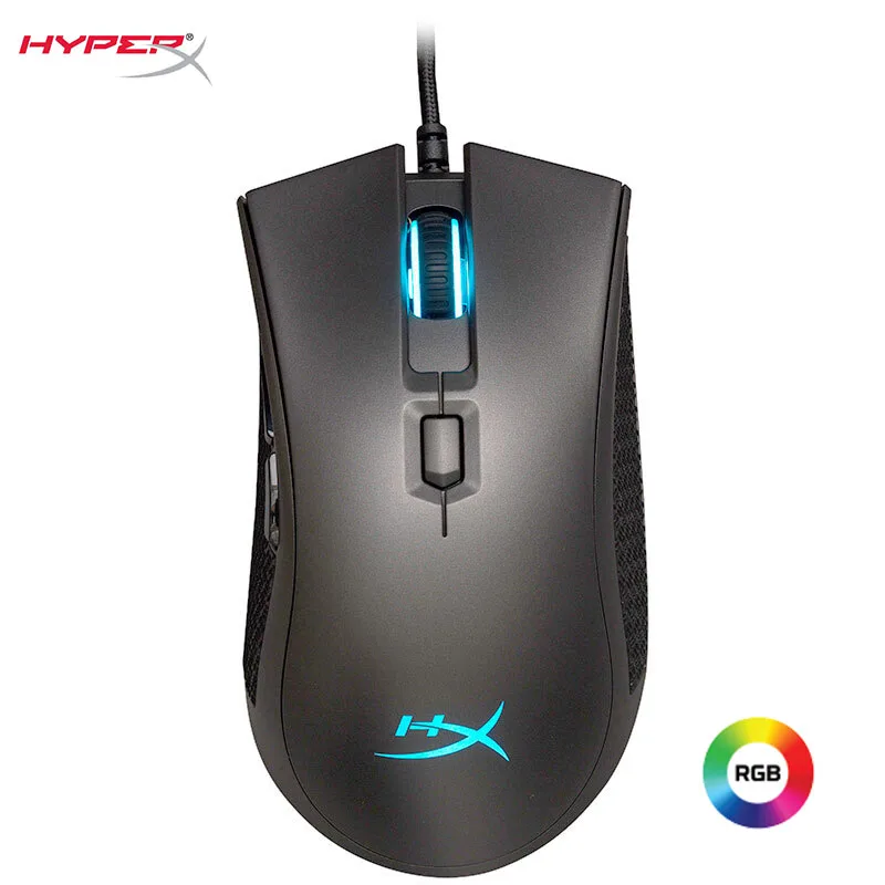 

Kingston HyperX gaming mouse Pulsefire FPS Pro DPI 16000 RGB Lighting Wired professional gamer Mouse Pixart 3389 Mice for laptop