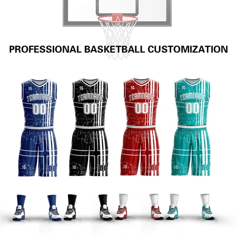 Design de Basquete Uniformes de Basquete Ternos de Basquete Alta Qualidade Jerseys Meninos Respirável Personalizado Barato Colégio Conjunto Diy