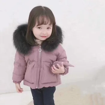 

Down Years Big Winter New Korean Version Big Hair Collar Short Duvet Girl Thic kened Hooded Warm Cute Princess Coat Down jacket