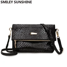 SMILEY SUNSHINE, маленькие сумки через плечо для женщин,, холщовые женские сумки-мессенджеры, черные, под змеиную кожу, женские ручные сумки