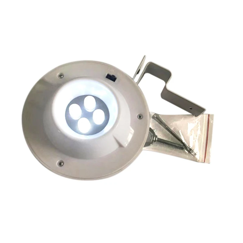 4 LED Solar Powered Gutter Lights For Garden Yard Wall Fence Outdoor Pathway Lamp Solar Panel+Plastic White Lights Solar Light