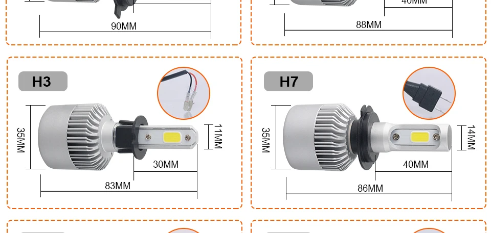 Avacom 2 штуки H4 HS1 мотоцикл светодиодный задний фонарь COB 6500 K белый 72 W фары для 8000Lm фарол светодиодный H7 H11 фаре Moto Автомобильная фара