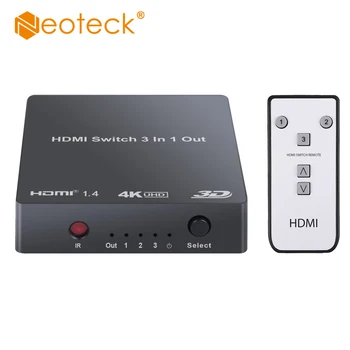 

(Send From Spain) 3 Port HDMI Switch 3 In 1 Out HDMI Hubs With IR Remote Support 4K 3D HDMI Switcher HDMI 1.4b For Blu-ray DVD