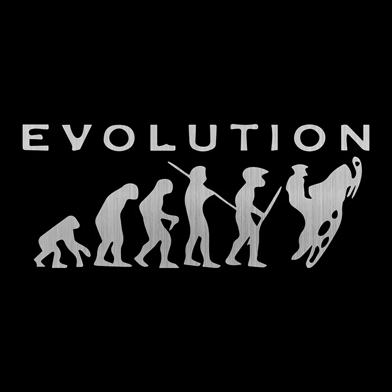 6,4*15,5 см забавные наклейки для автомобиля Стайлинг Evolution снегоходы на заказ виниловые наклейки кузова двери автомобильные наклейки на бампер и наклейки - Название цвета: brushed silver