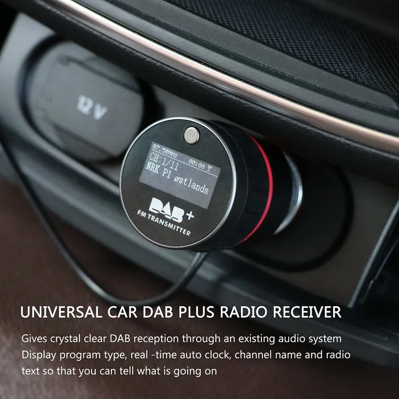 Автомобильный DAB радио прикуриватель с конвертером Plug-and-Play ручка с 5 В 2.4A USB часть fm-передатчик тюнер приемник