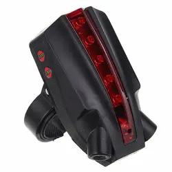 Велосипедов Лазерная задний фонарь красный 5LED & 2 лазера освещение велосипед Предупреждение Лампы Безопасности