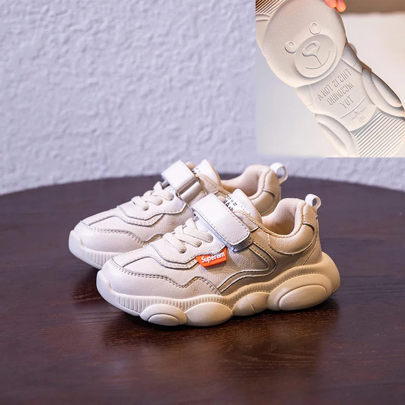 

Children's bear shoes 2019 spring new Korean version of the old shoes girls net red explosion boys sports shoes