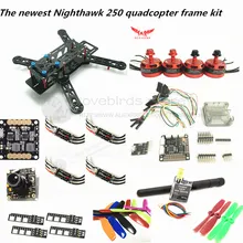 DIY FPV мини-Дрон RED HAWK Nighthawk 250 Комплект рамы DX2205 KV2300+ BL20A ESC 2-4S OPTO+ SP racing F3 с OSD+ 700TVL веб-камерой