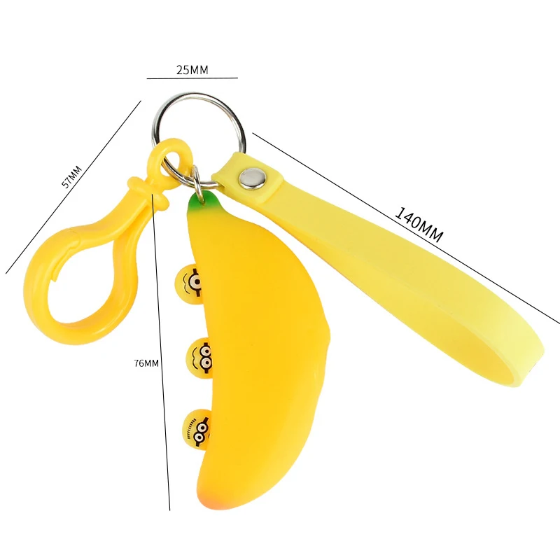 Плюшевая игрушка-фрукт брелок милый банан модный брелок Мини ключевые ювелирные изделия милые фрукты забавная декомпрессия детская
