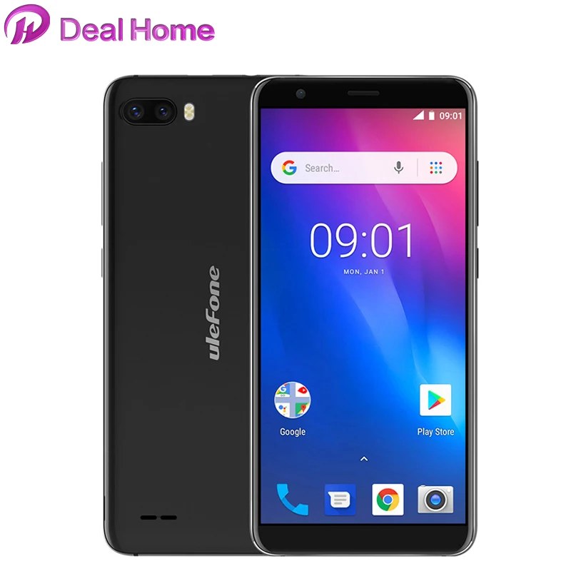 

Original Ulefone S1 Android 8.1 5.5 inch 18:9 MTK6580 Quad Core 1GB RAM 8GB ROM 8MP+5MP Rear Dual Cameras 3G Smartphone