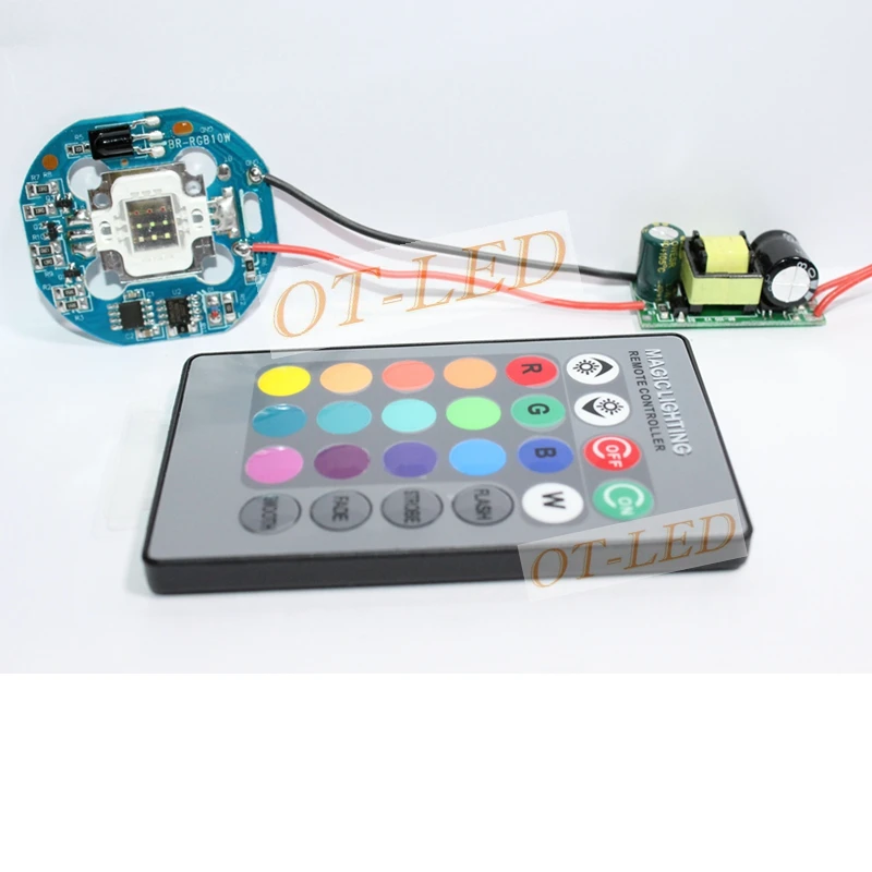 4 in 1 10W RGB SMD LED light Lamp Dimmable IR Controller Board 24 key Remote