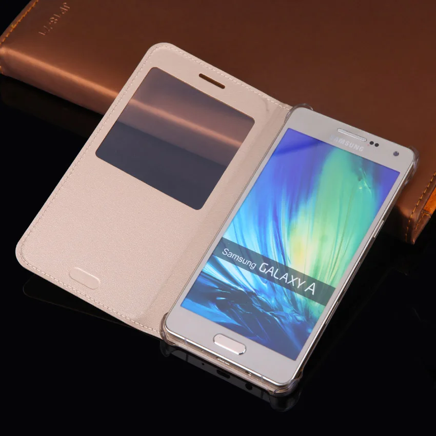

Leather Flip Cover Window View Case For Samsung Galaxy A3 2016 A 3 SM A310 A310F SM-A310F DS 360 Full Protective Phone Case