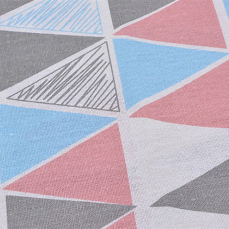 

100x150cm Cotton Pink white Triangle Fabric Cloth Handmade Sewing Patchwork Sofa Pillow Cover Curtain Tablecloth Bag Wallet