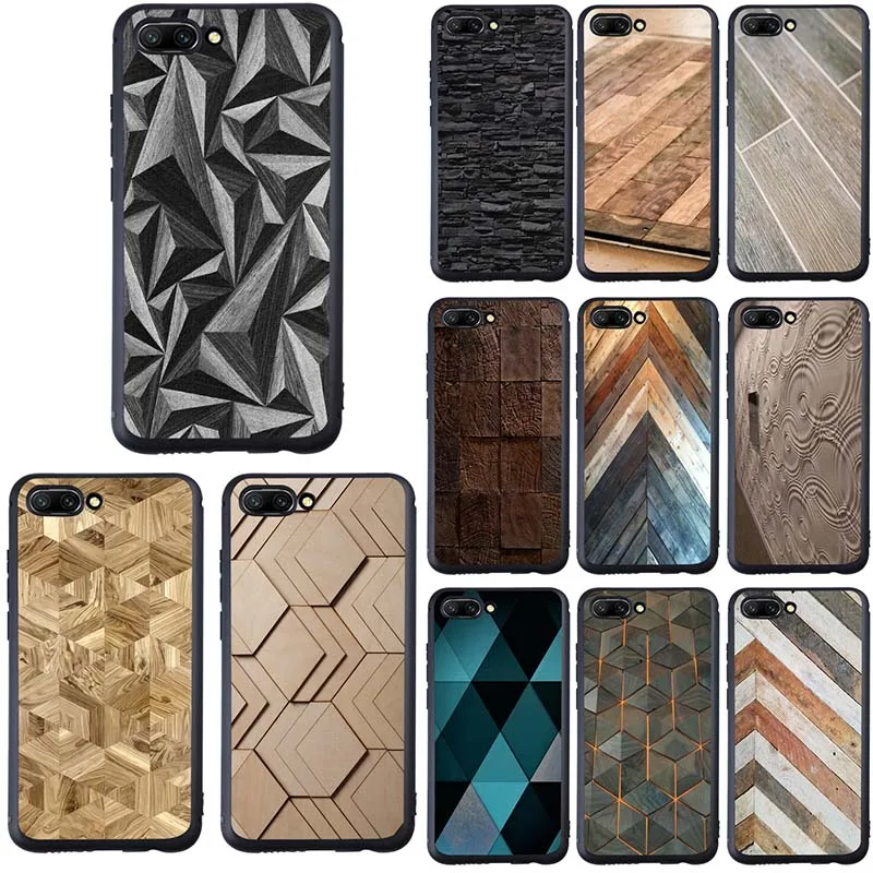 

Geometric Blue Design Texture Wood Phone Cases for Huawei P8 P10 P20 P30 Mate 10 20 Pro Honor 6A 7A 7X 8A 8X 8C 9 10 Lite
