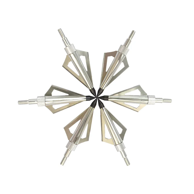 

Free shipping 12 pcs 125 Grain Arrowhead Hunting Arrow Broadhead Shooting Archery Bow Outdoor Sporting Silver Color
