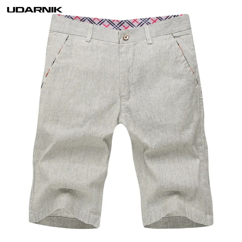 Мужское хлопковое белье, шорты до колена, тонкая Средняя талия, молния, большие размеры, летняя мода, повседневные шорты, цвета хаки, серый, синий, новинка 058-024
