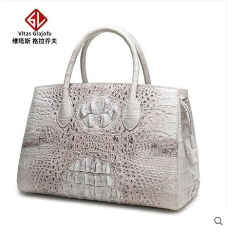 

weitasi 2019 new Crocodile skin handbag for lady in Himalayan white women handbag