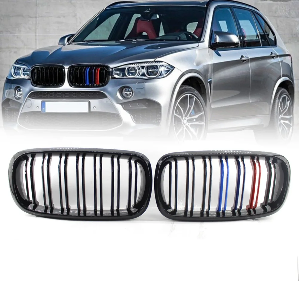 For 2014 2017 BMW F15 F16 X5 X6 F85 X5M Front Gloss Black M Color Grill