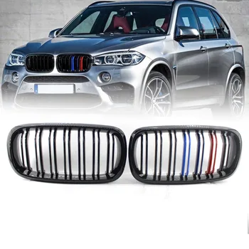 

For 2014-2017 BMW F15 F16 X5 X6 F85 X5M Front Gloss Black M-Color Grill Grille