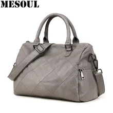 Женская сумка Boston, повседневная сумка-тоут, женские сумки через плечо, мягкая натуральная кожа, сумка через плечо для женщин