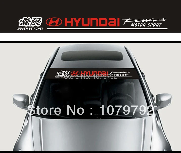 125*20cm Hyundai Stickers Front Windshield Decal Stickers for HYUNDAI