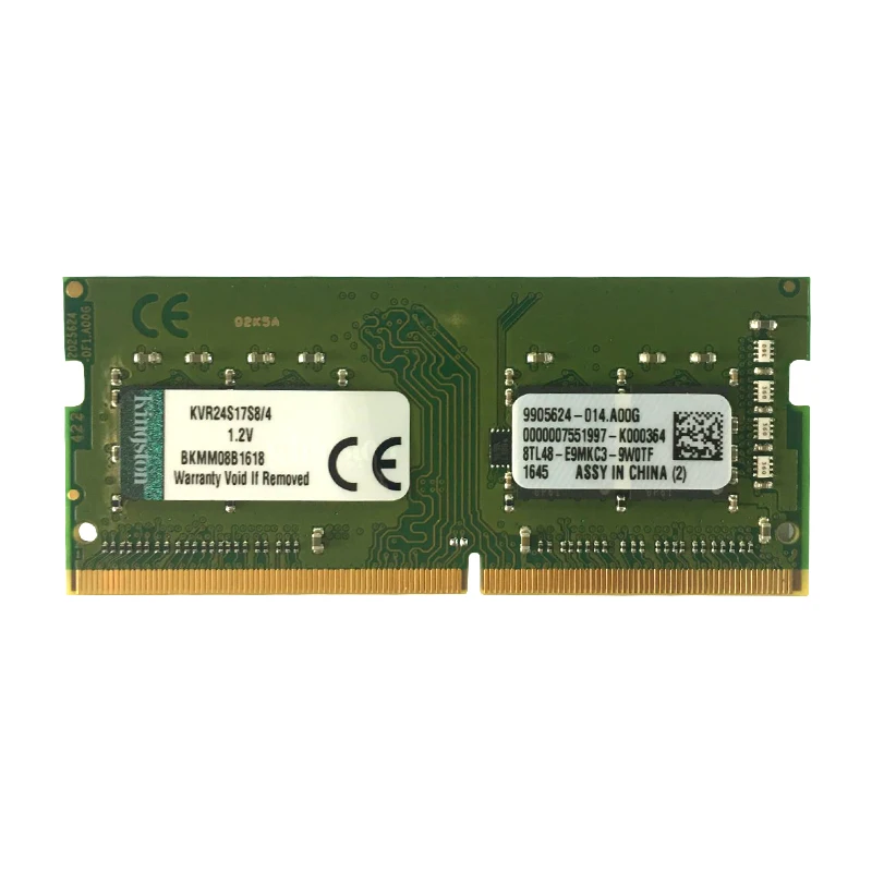الأصلي كينغستون ذاكرة عشوائية DDR4 8 GB 4 GB 16 GB 2400 Mhz دفتر الذاكرة Sodimm ميموريال الداخلية لأجهزة الكمبيوتر المحمول PC 8 غيغابايت العربات