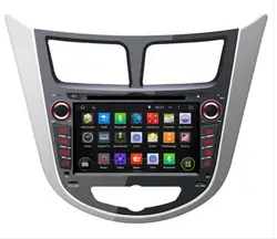 2DIN 7 INCH Android OCTA/Quad Core Fit HYUNDAI Verna/Accent/Solaris 2011-2015 Автомобильный DVD Мультимедийный плеер DVD GPS NAVI ГОЛОВНОГО УСТРОЙСТВА