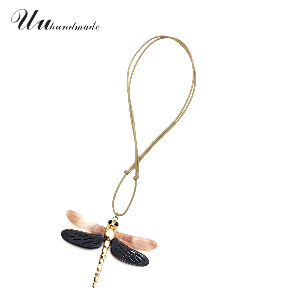 

Dragonfly Necklace Insect Pendant pingente Zinc Alloy 2017 Fashion Jewelry For Women Statement colar feminino Collar Accessories