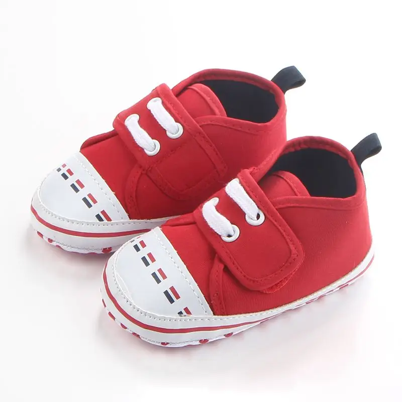 Cute Comfortable Non slip Solid Infant Newborn Canvas Baby Girl And Boy