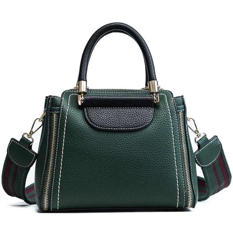 Janespri High Capacity Soft PU Leather Female Handbags Fashion Panelled Women Shoulder Bag Daily Women Casual Tote Messenger Bag (4)