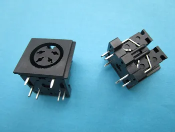 

100 pcs DIN Jack 4 pin Circular Female S Terminal PCB Mount Connector