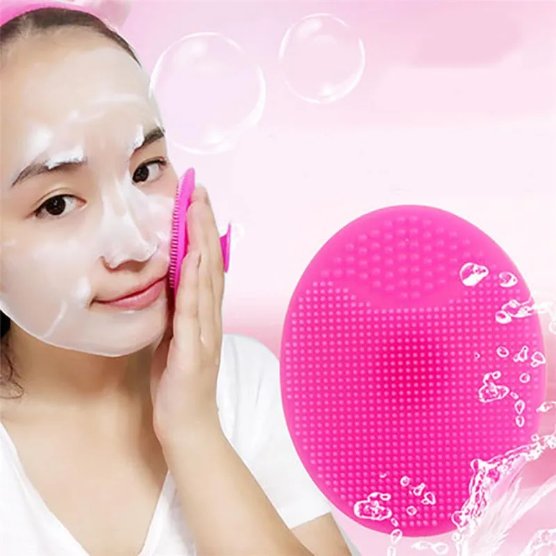 

Silicone Beauty Washing Pad Facial Exfoliating Blackhead Face Cleansing Brush Tool Soft Deep Cleaning Face Brushes