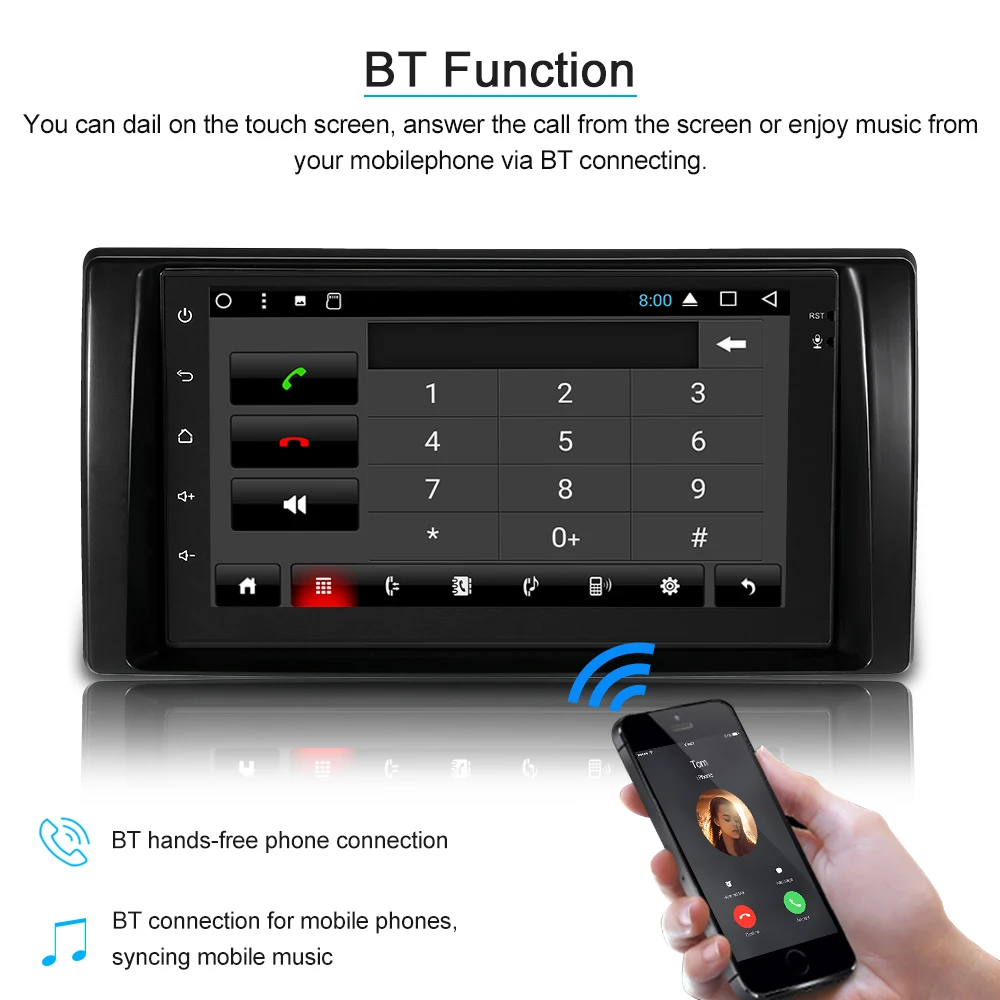 Perfect 2 Din Car Stereo Radio Player 7 Inch Autoradio Multimedia Player WiFi GPS Navigation for Toyota Camry 2002-2006 American Version 1