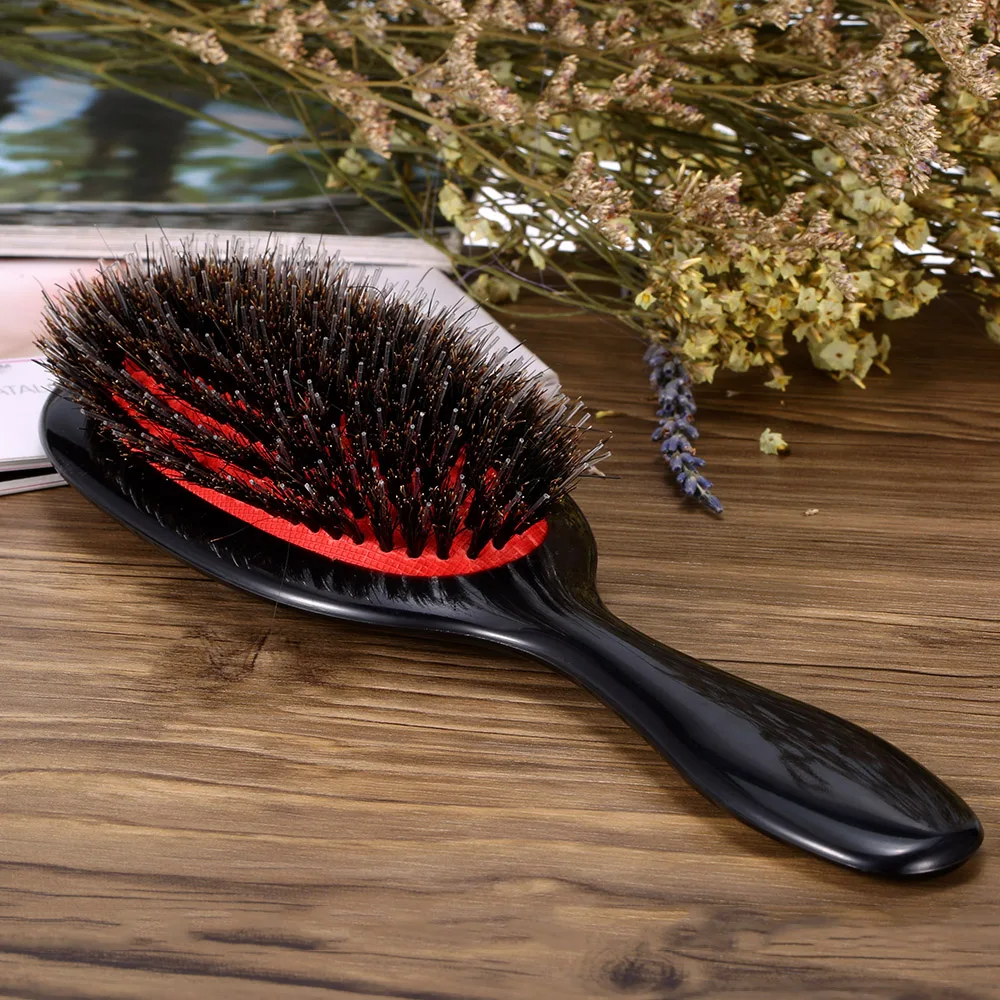 Hair brush For Beauty Scalp Massage Hairbrush Comb Oval Anti-static Paddle Comb Hair Styling Tool Boar Bristle & Nylon HairBrush 4