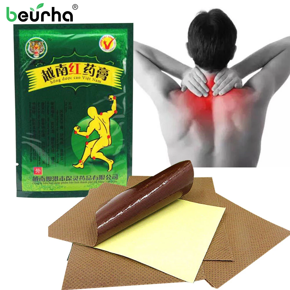 

8PCS Red Tiger Balm Muscle Relaxation Capsicum Curative Plaster Joint /Neck Pain Relief Plaster Medical Plaster Health Care